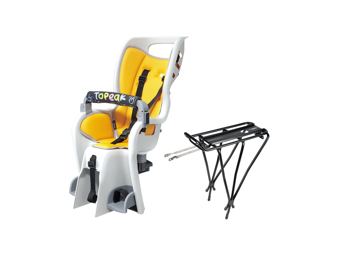 Topeak BabySeat II MTX 1.0&2.0 26`/27.5`/700C Grey Rack Mount w/Rack 48.5lbs Non-Disc