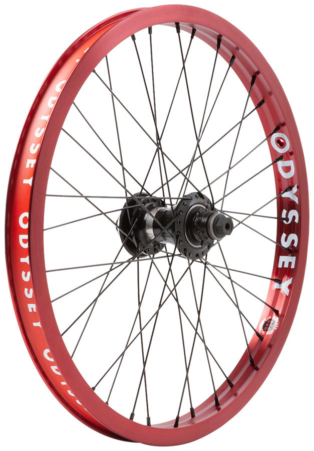 Odyssey Hazard Lite Freecoaster Rear Wheel - 20" 14 x 110mm Rim Brake LHD Freecoaster Anodized Red Clincher