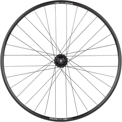 Quality Wheels Value Double Wall Series Disc Front Wheel - 27.5" QR x 100mm 6-Bolt/Rim BLK 32H
