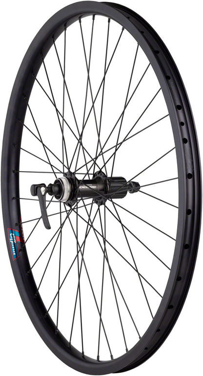 Quality Wheels Value HD Series Disc Rear Wheel - 26" QR x 135mm Center-Lock HG 10 BLK 32H