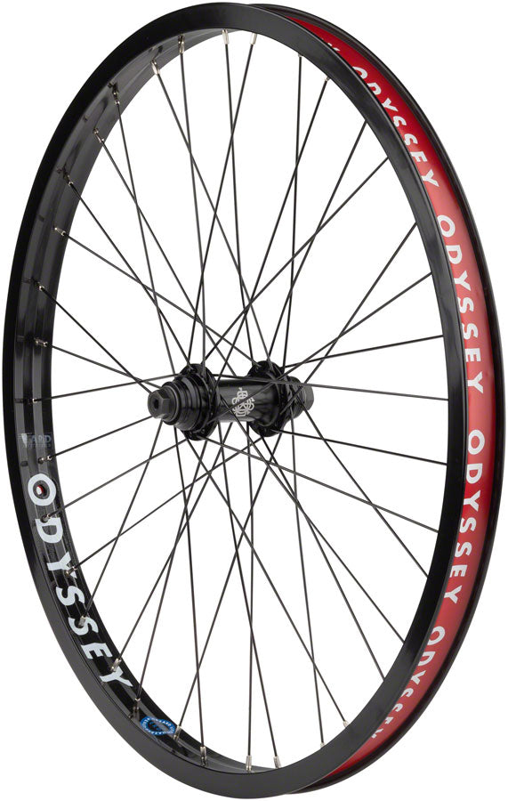 Odyssey Hazard Lite Front Wheel - 24" 3/8" x 100mm Rim Brake Hard BLK Clincher