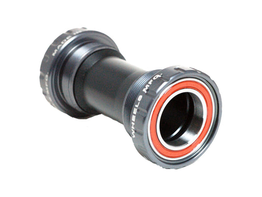 Wheels Manufacturing BSA Bottom Bracket - Shimano Road Angular Contact Bearings Gray Cups