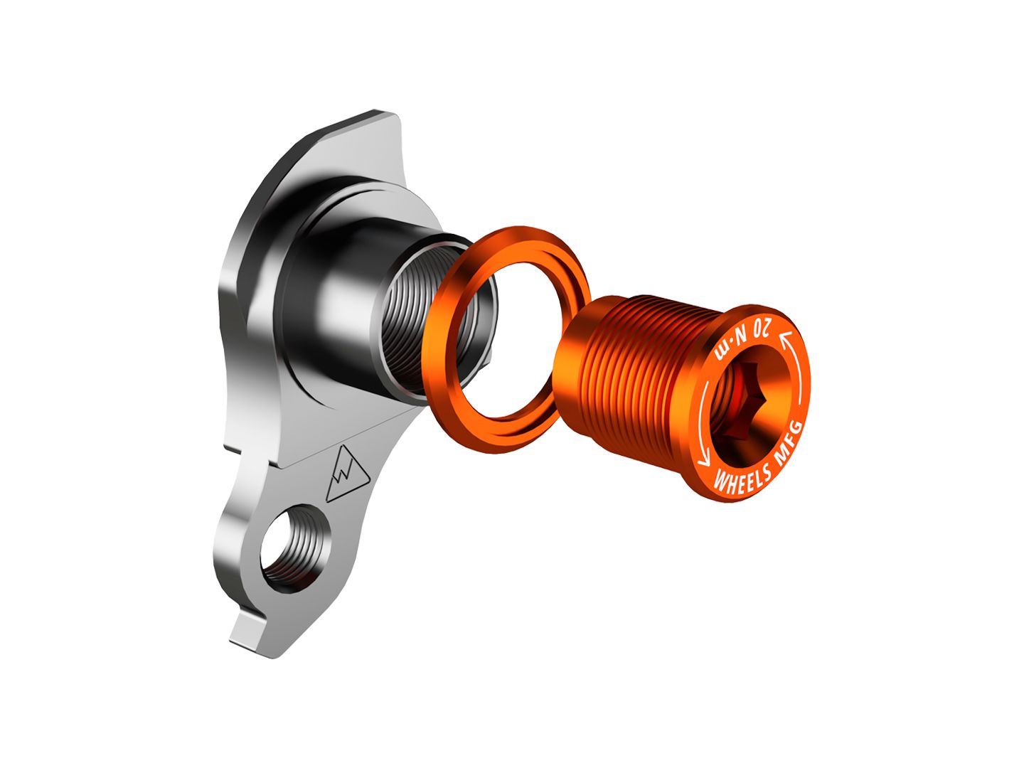 Wheels Manufacturing Universal Derailleur Hanger - 404-3 For Frames designed to accept SRAM UDH BLK/Orange