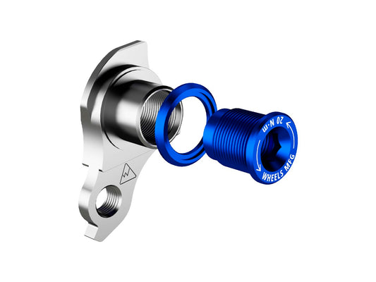 Wheels Manufacturing Universal Derailleur Hanger - 404-6 For Frames designed to accept SRAM UDH BLK/Blue