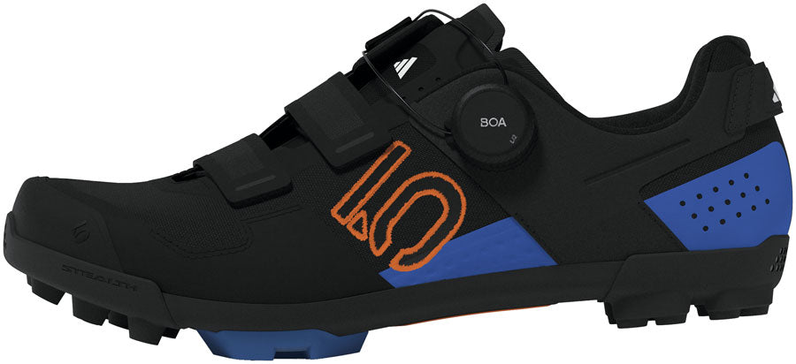 Five Ten Kestrel BOA Mountain Clipless Shoes - Men's Core BLK/Pure Orange/Ray Blue 7
