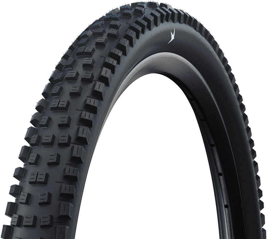 Schwalbe Nobby Nic Tire - 27.5 x 2.80 Tubeless Folding BLK Standard Addix Green E-50