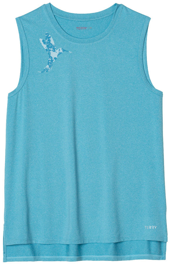 Terry Tech Tank - Horizon Blue Hummingbird Medium
