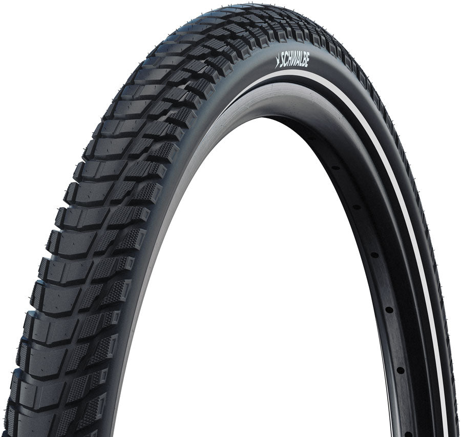 Schwalbe Marathon Plus Tour Tire - 700 x 50 / 29 x 2.00 Clincher Wire BLK/Reflex Performance SmartGuard Addix Green E-50