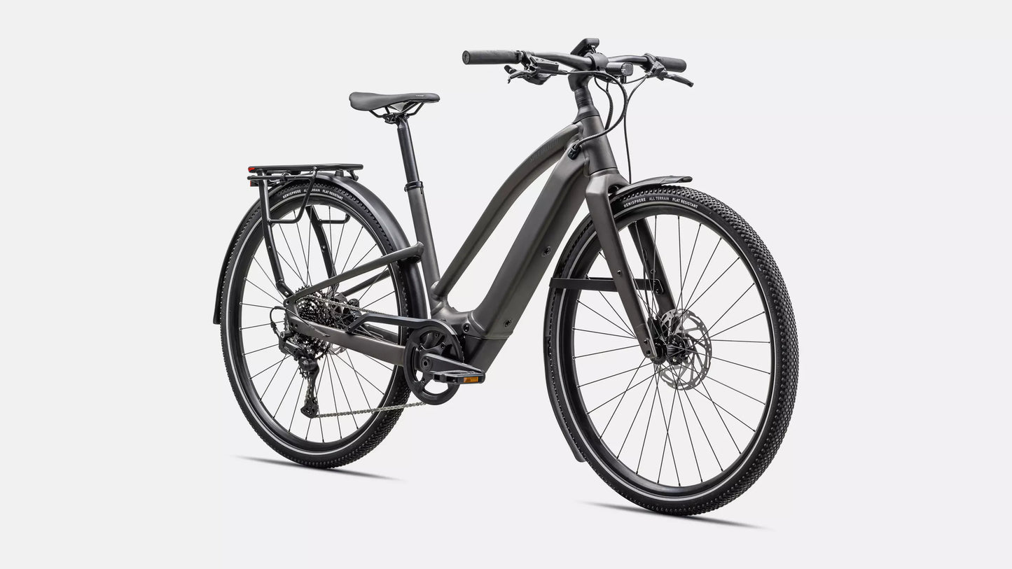 2026 Specialized Vado Sl 4.0 Step Through Eq 2 Bike Satin Gun Metal / Agave Grey Frost Reflective M